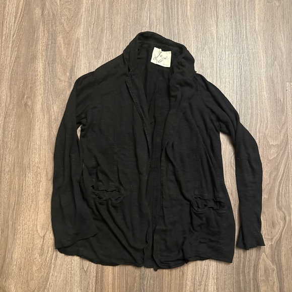 Jaga Sweaters - JAGA DTLA silk blend open front Black Women's Sweater